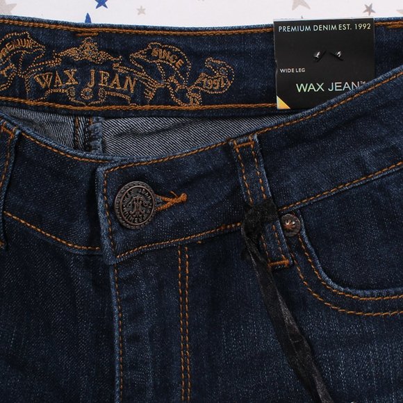 Wax Jean Wide Leg Denim Jeans Dark Size 1 Junior Size - Picture 8 of 8